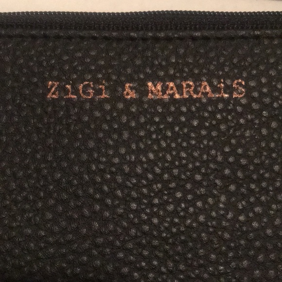 🌟4/$10 Sale🌟 ZiGi MARAiS Black Copper Makeup Beauty Bag Sunglasses Case Tassel - Picture 5 of 12